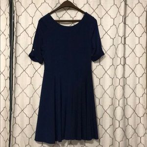 Navy baby doll mini dress